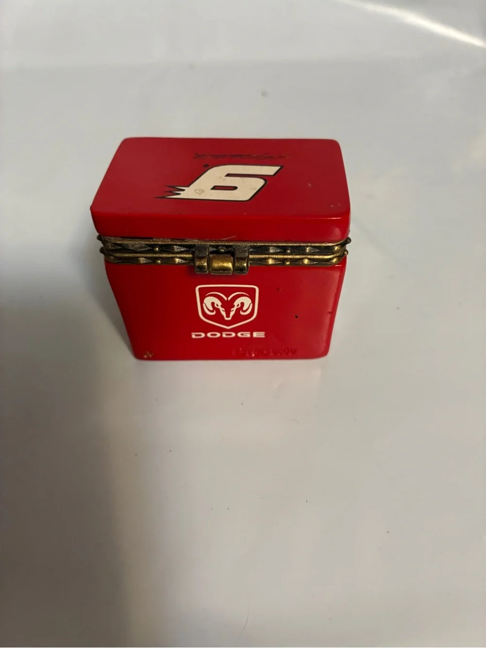 Boyd’s Bears Nascar #9 Red Trinket Toolbox Mini Bear Figure tool shelf